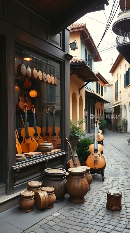 乐器店街景