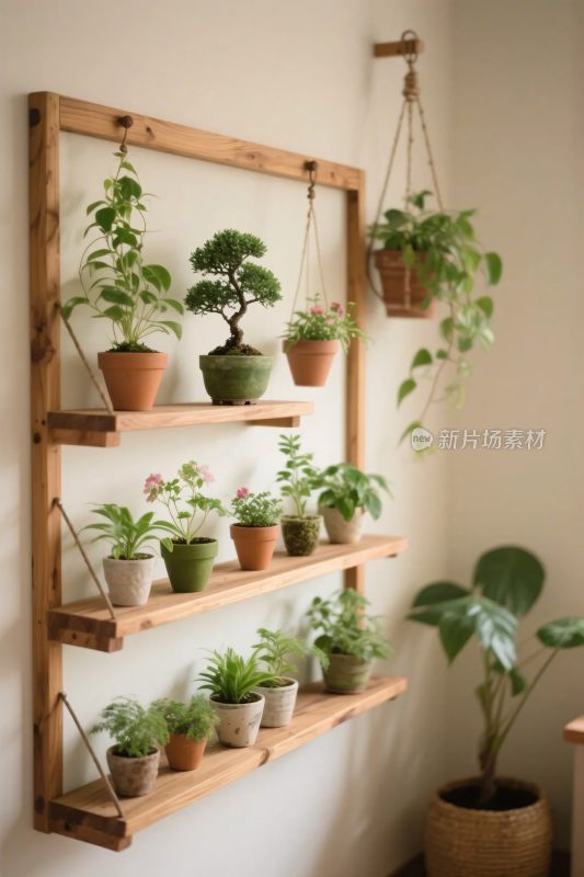 室内墙面绿植架装饰