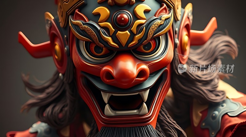 红色面具威武雄壮