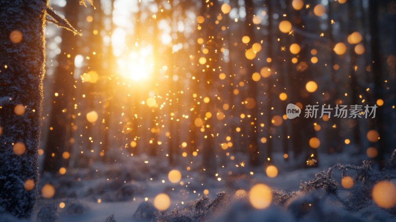 冬天树林冬季风景冬日雪景风光