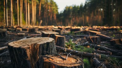 森林砍伐树木破坏环境