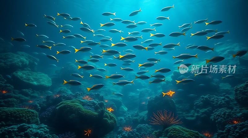 海洋之舞鱼群与珊瑚共舞