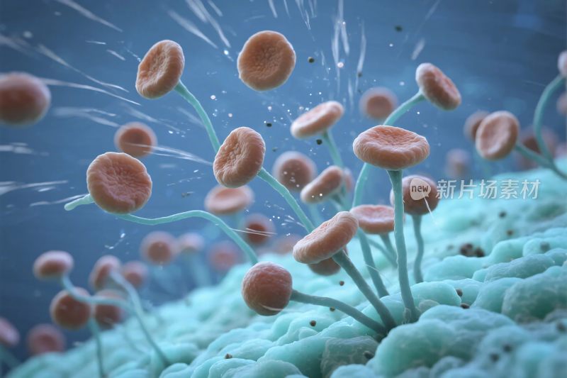 微生物微观插画