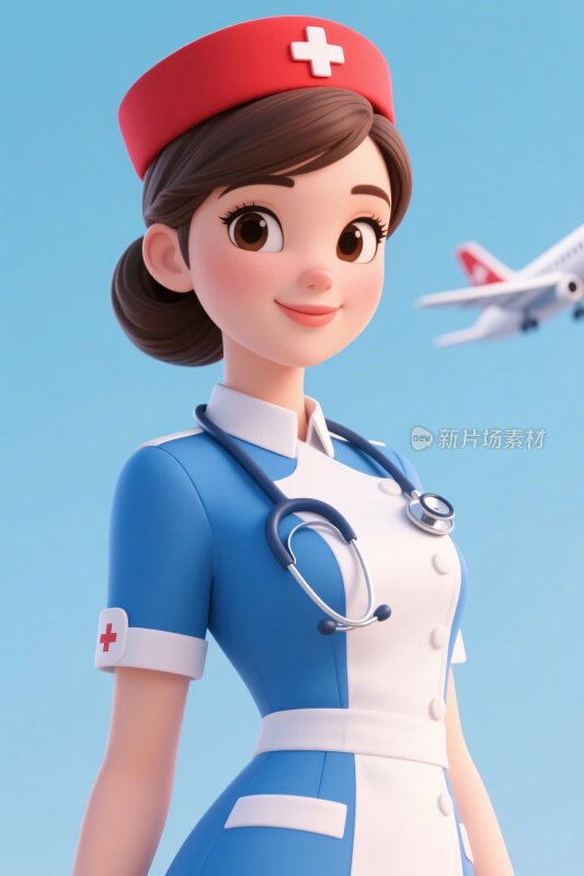 卡通护士形象插画