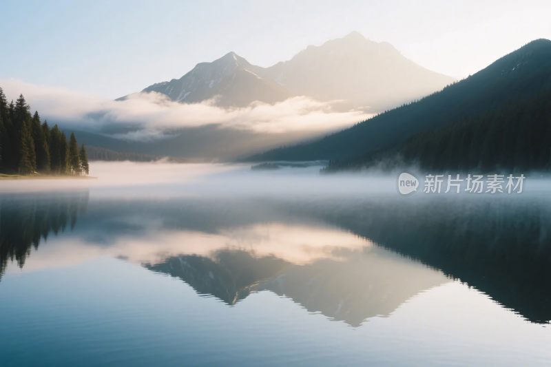 山水湖泊自然风光