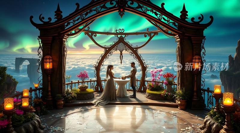 星空下的梦幻婚礼