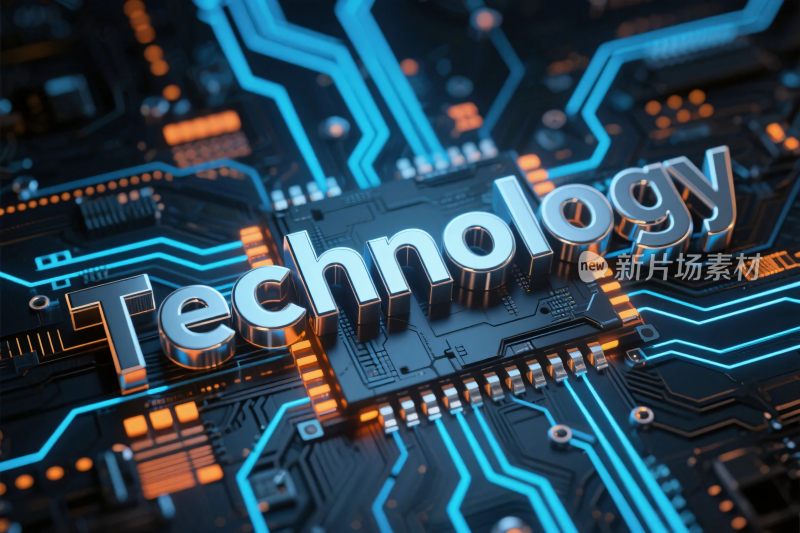 科技电路板主题图