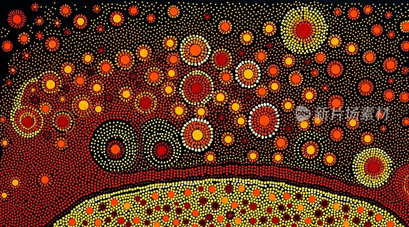 红色圆点艺术图案