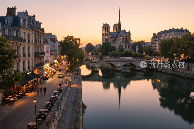 巴黎塞纳河风景