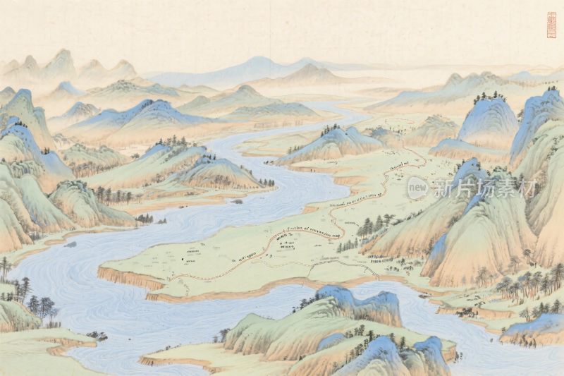 传统山水风景画