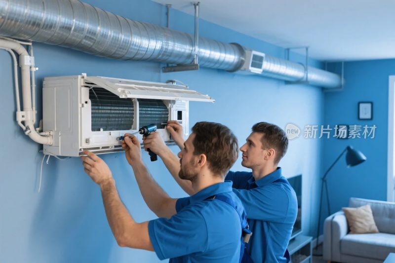 空调维修工作场景
