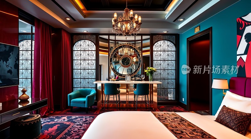 豪华卧室现代设计色彩丰富细节精致