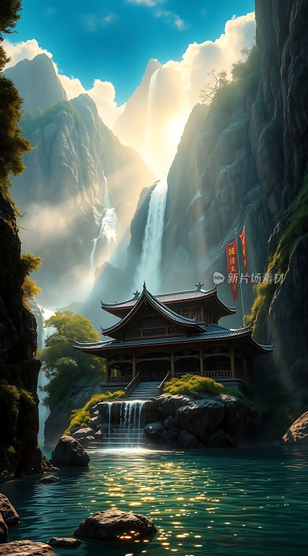 仙山楼阁瀑布群