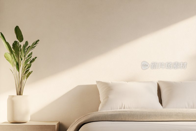 卧室温馨绿植阳光场景