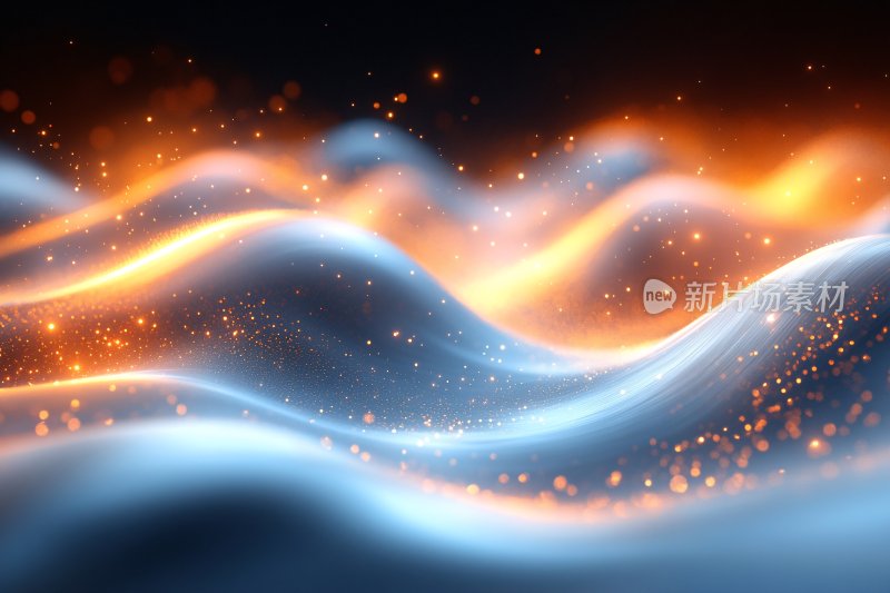 梦幻炫彩流动光影背景