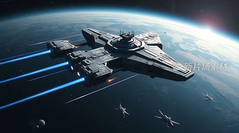 星际飞船翱翔宇宙探索未知领域