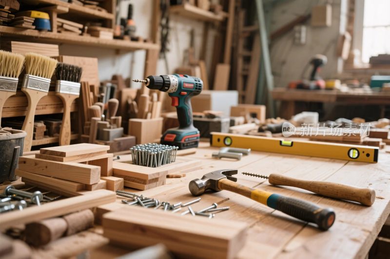 木工工具工作场景