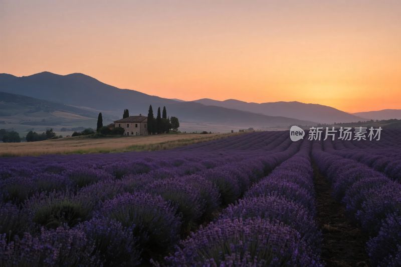 薰衣草田园风景