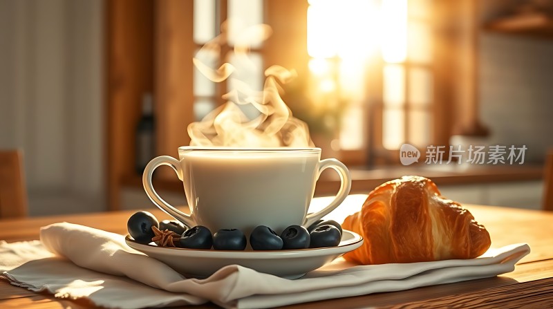 阳光下的早餐时光