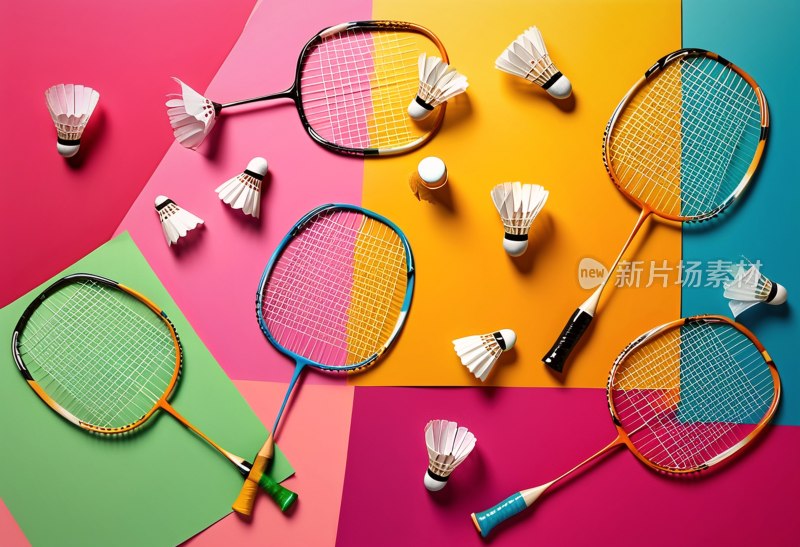 多彩羽毛球器材