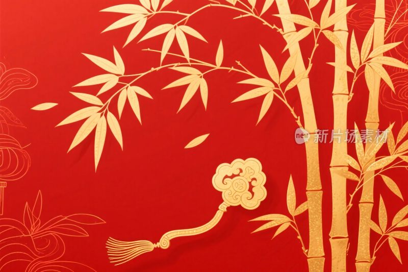 中国风竹子传统插画