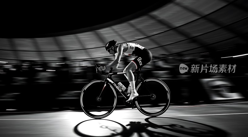 风驰电掣的自行车手