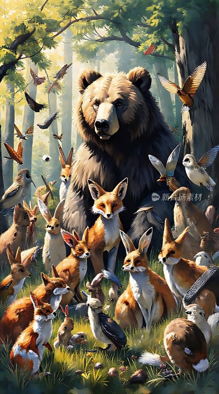 森林守护者与动物伙伴们