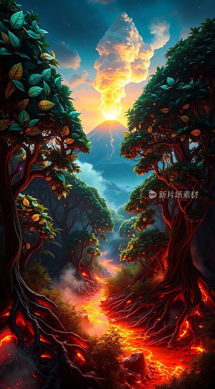 火山熔岩森林奇景