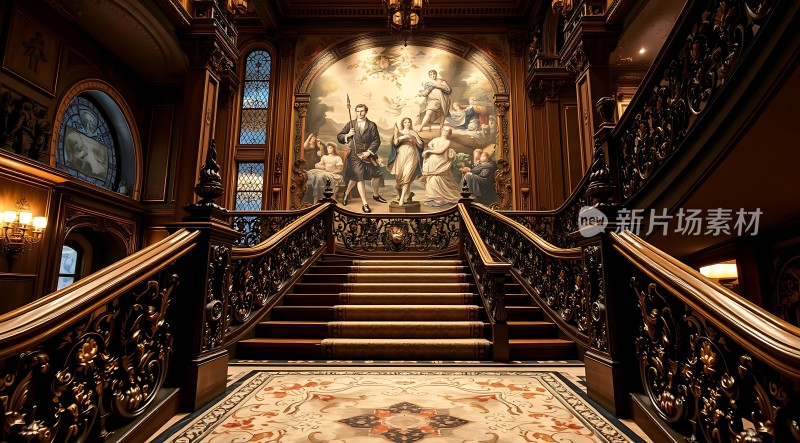 宏伟楼梯与壁画