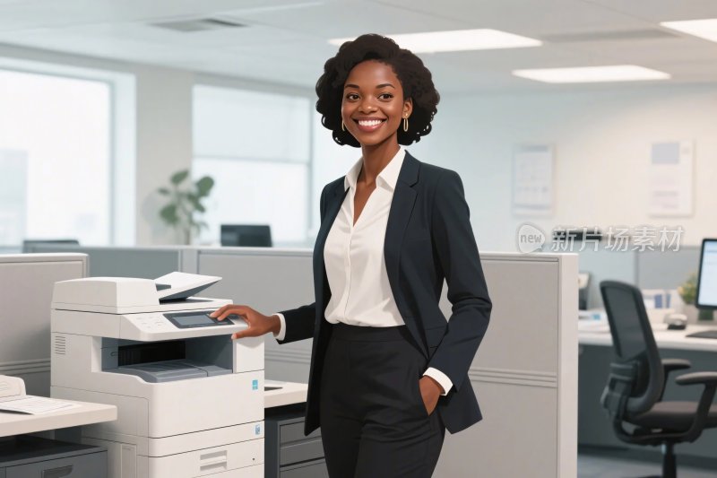 商务女性办公场景