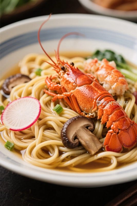 海鲜面食美食展示