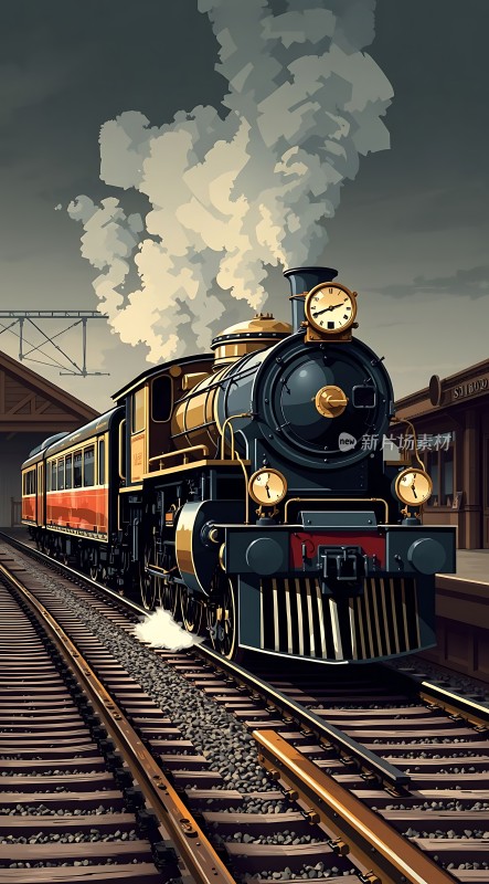蒸汽火车驶入站台