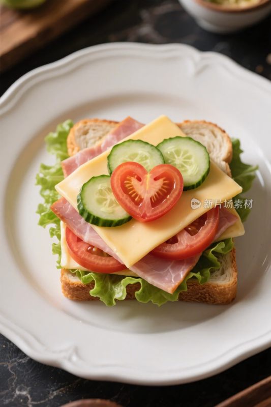 美味三明治展示