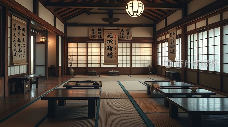古风日式茶室雅致宁静
