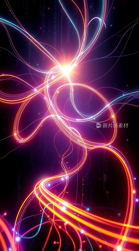 光之舞色彩交织的炫目线条