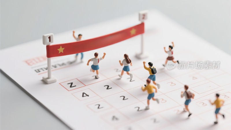 答题试卷卡上，微缩的高考学生冲刺终点