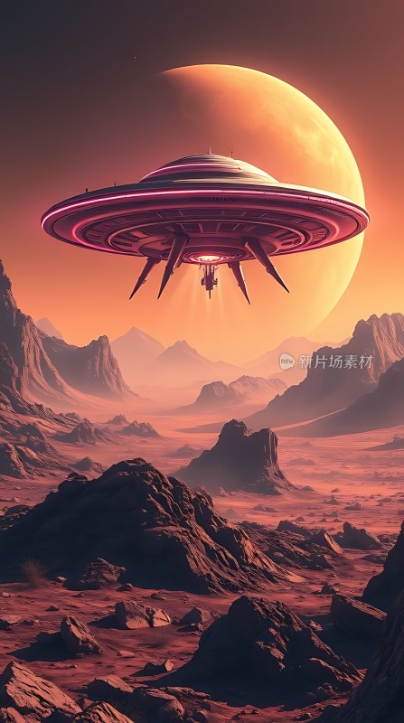 外星飞船降临火星