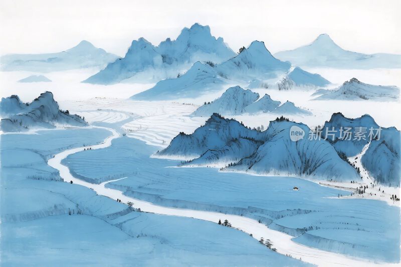 水墨山水风景画