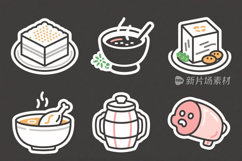 美食卡通插画集合