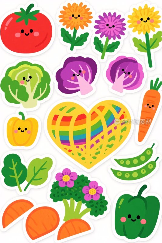 蔬菜水果卡通插画