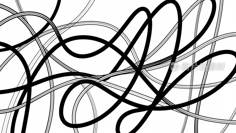 黑白线条抽象图案