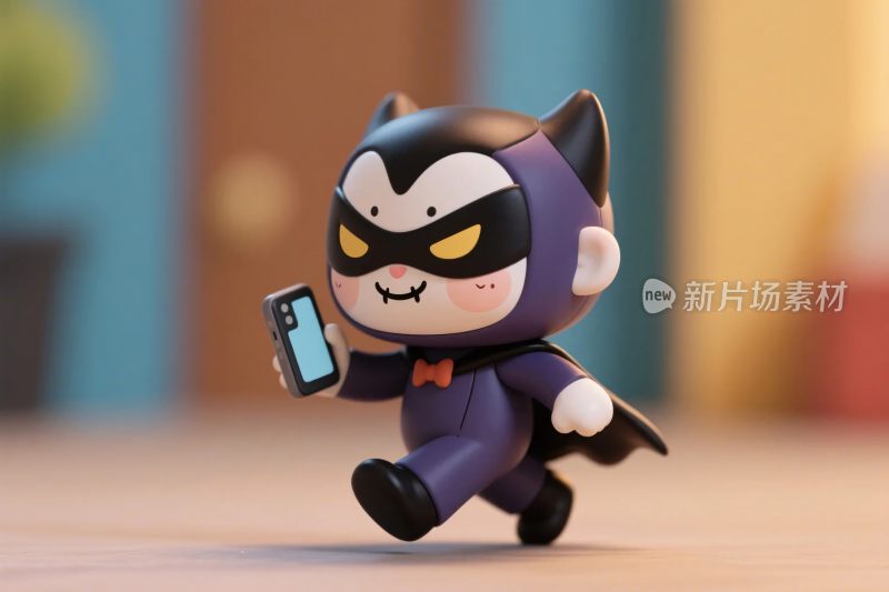 卡通猫玩偶插画