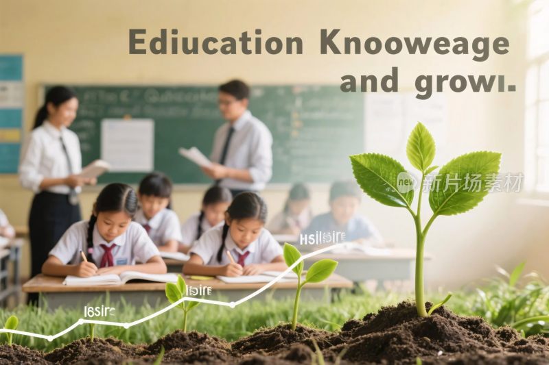 教育课堂成长插画