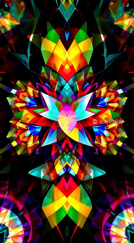 多彩几何艺术图案