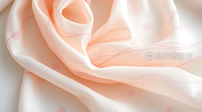 浅粉色轻纱飘动细腻纹理尽显优雅