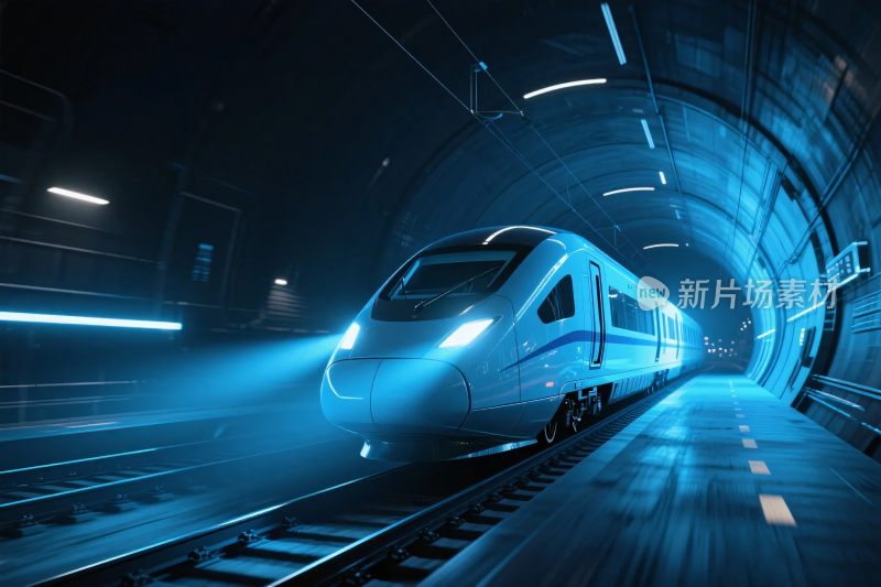 高速列车隧道穿梭图
