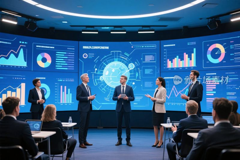 商务会议数据展示场景