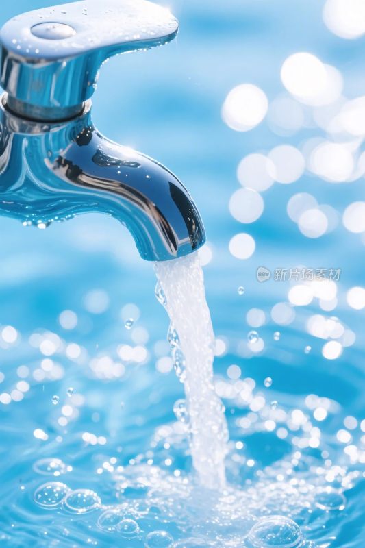 水龙头流水特写