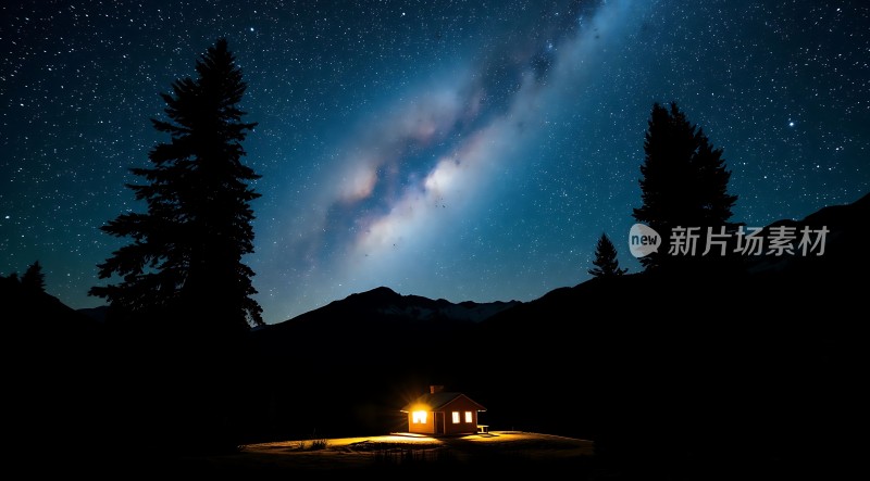 星空下的温馨小屋