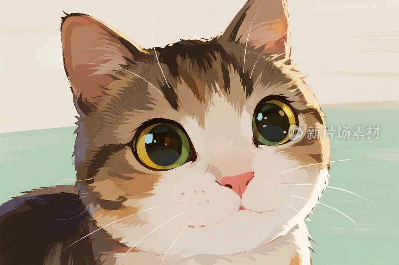 可爱的猫咪插画
